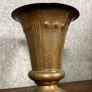 Art Nouveau period Medicis vase in gilded brass circa 1900