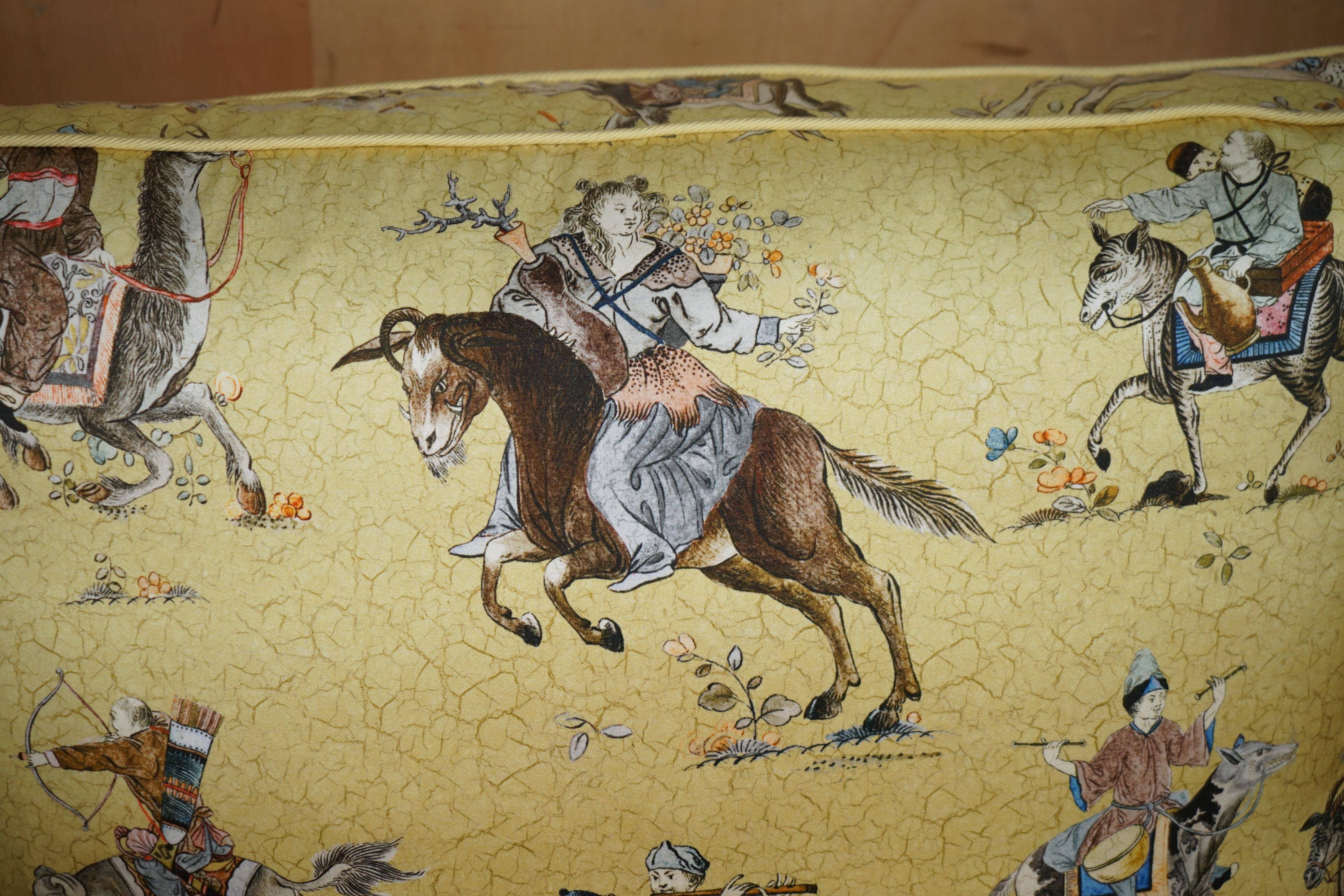 Canapé Peter Dudgeon Fitzwilliam Chinoiserie style upholstery