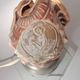 Old shell-shaped night lamp carved in cameo, Art Deco.