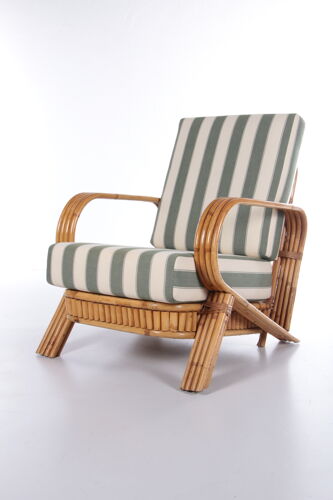 Ensemble de fauteuils lounge en bambou par Paul Frankl années 1960