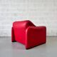 Fauteuil 1 places Cassina Maralunga en cuir rouge