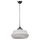 Italian mid-century glass pendant lamp chrome ceiling light 1960s