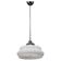 Italian mid-century glass pendant lamp chrome ceiling light 1960s