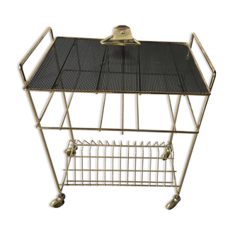 Serving rolling door-vinyl brass and perforated metal 1950, 60