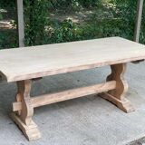 19th century monastery table renovated in raw oak 180cm