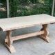 19th century monastery table renovated in raw oak 180cm