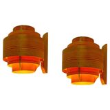 Pair of V-327 pine wall lights Hans-Agne Jakobsson for AB Markaryd, 1960