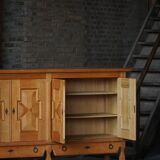 Henning Kjærnulf, enfilade in oak, mid-century Danish, Nyrup Møbelfabrik, 1960s.