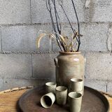 6 sandstone cups