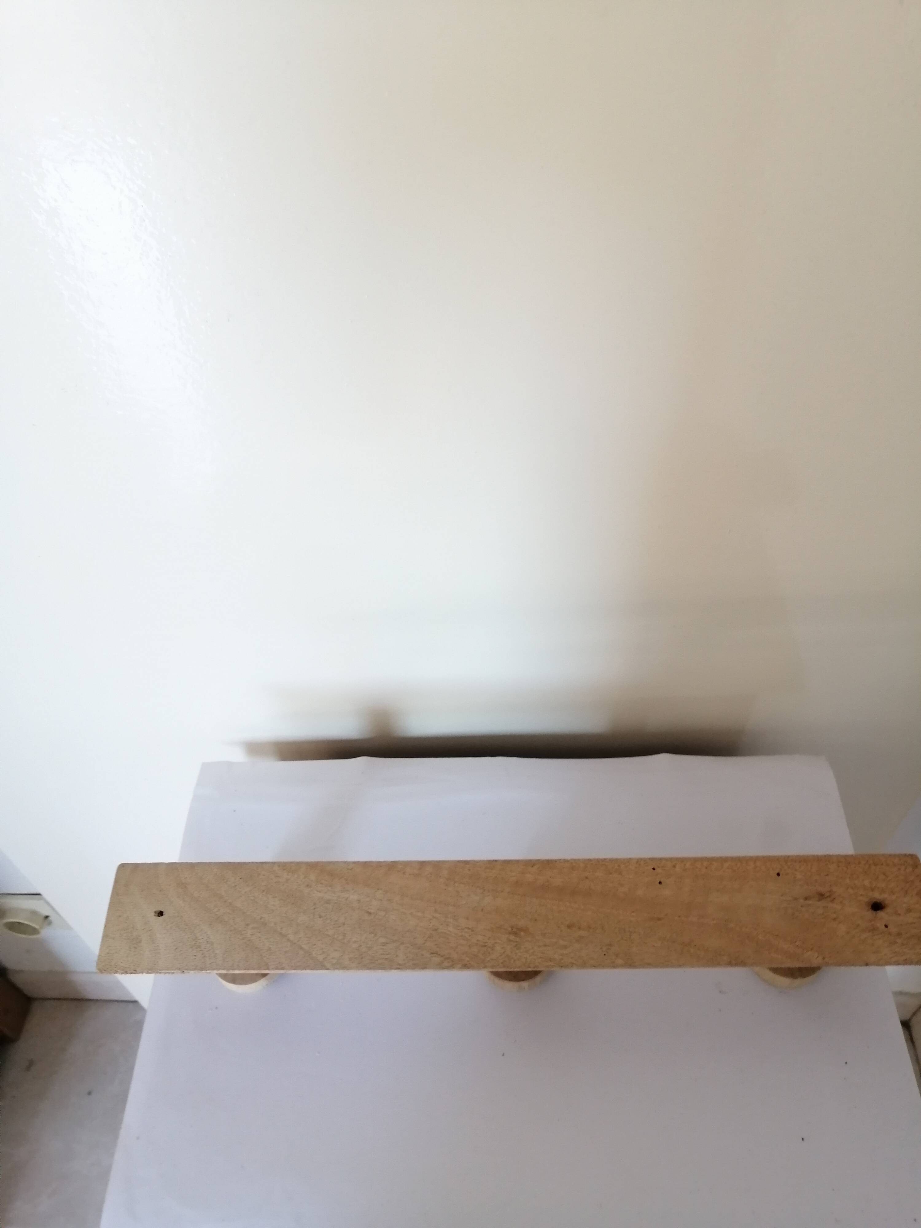 Vintage raw wood wall coat rack