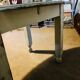 Oval bistro table from the 1930s with a lovely light blue patina