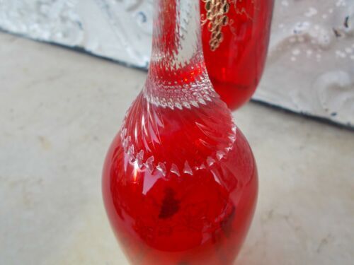 2 flutes champagne artisanat Murano décor pampres