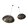 Set of 2 metal hanging lamps