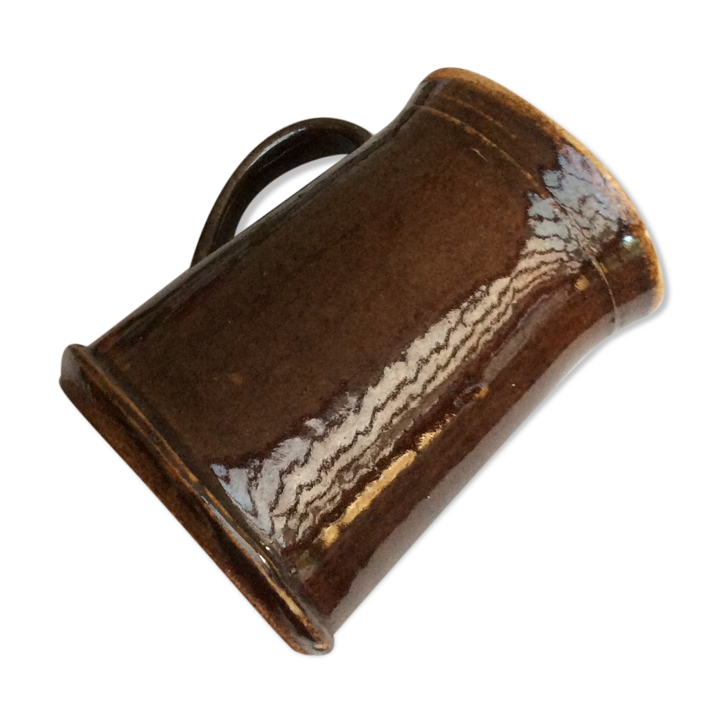 Old pitcher with glazed sandstone spout - 50s