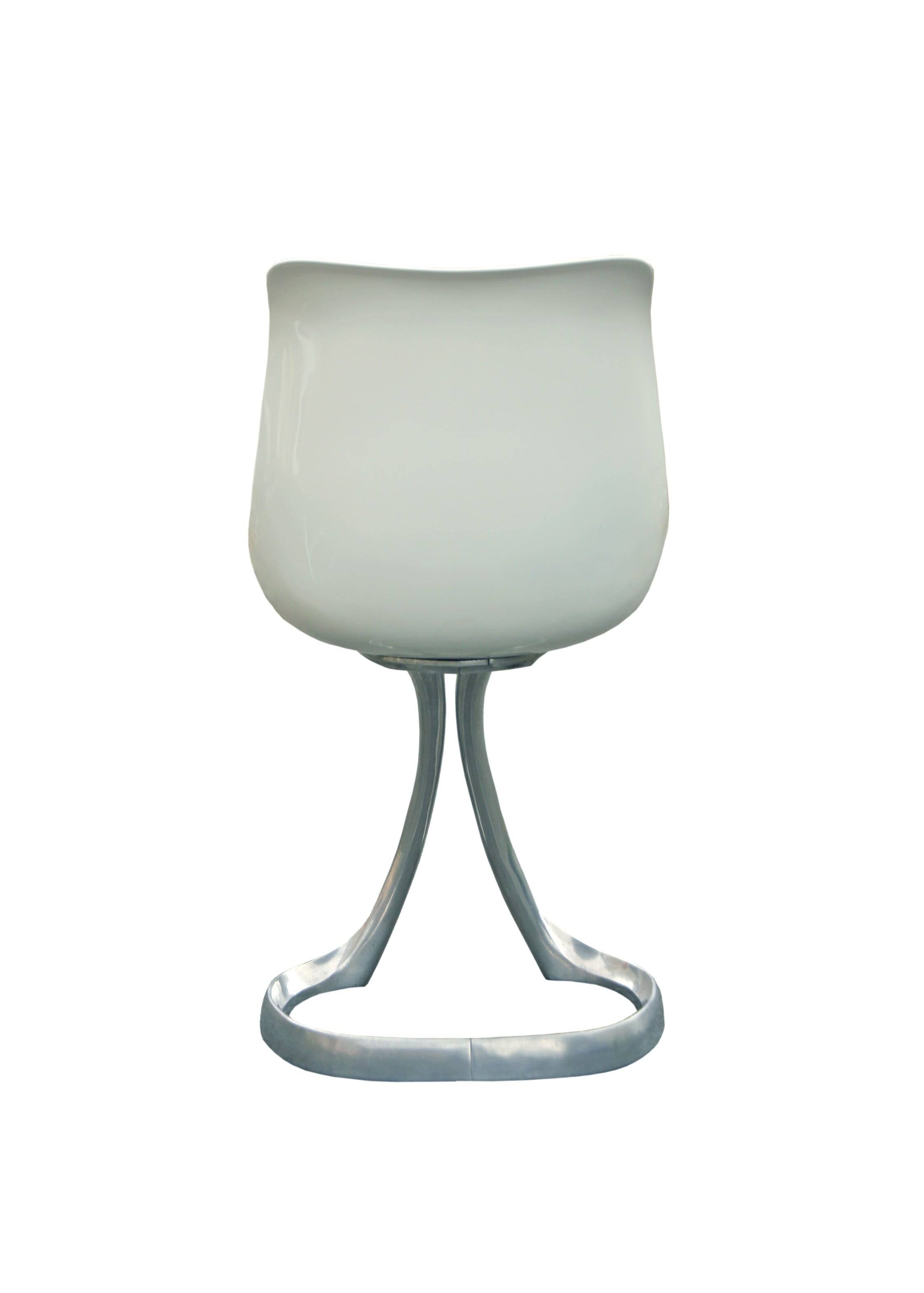 Set of 4 chairs by Michel Charron, organic design, 1970s