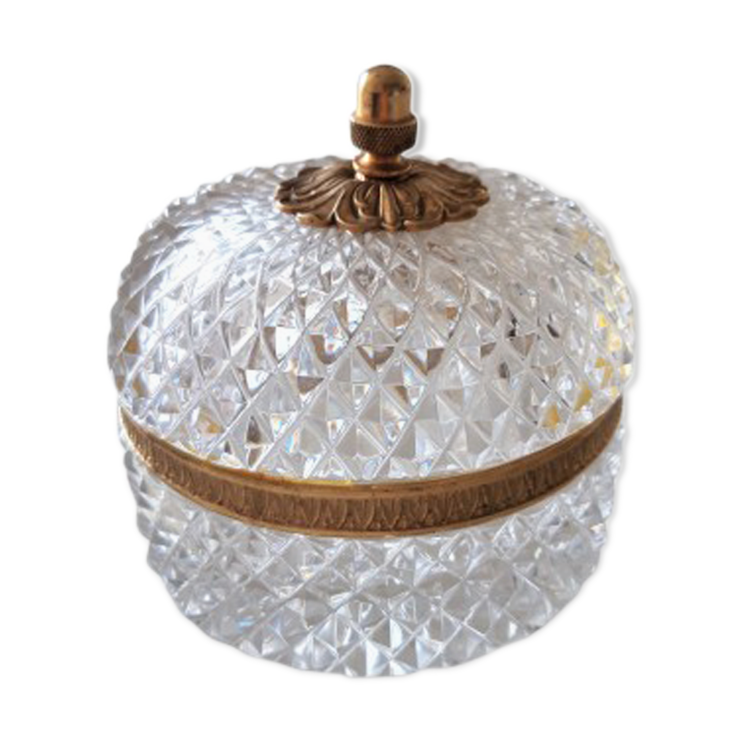 Crystal and gilded bronze candy box