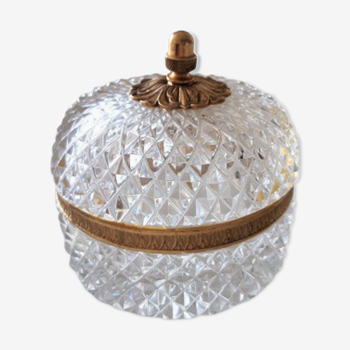 Crystal and gilded bronze candy box