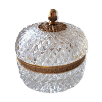 Crystal and gilded bronze candy box