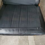 Pair of designer leather armchairs 80s