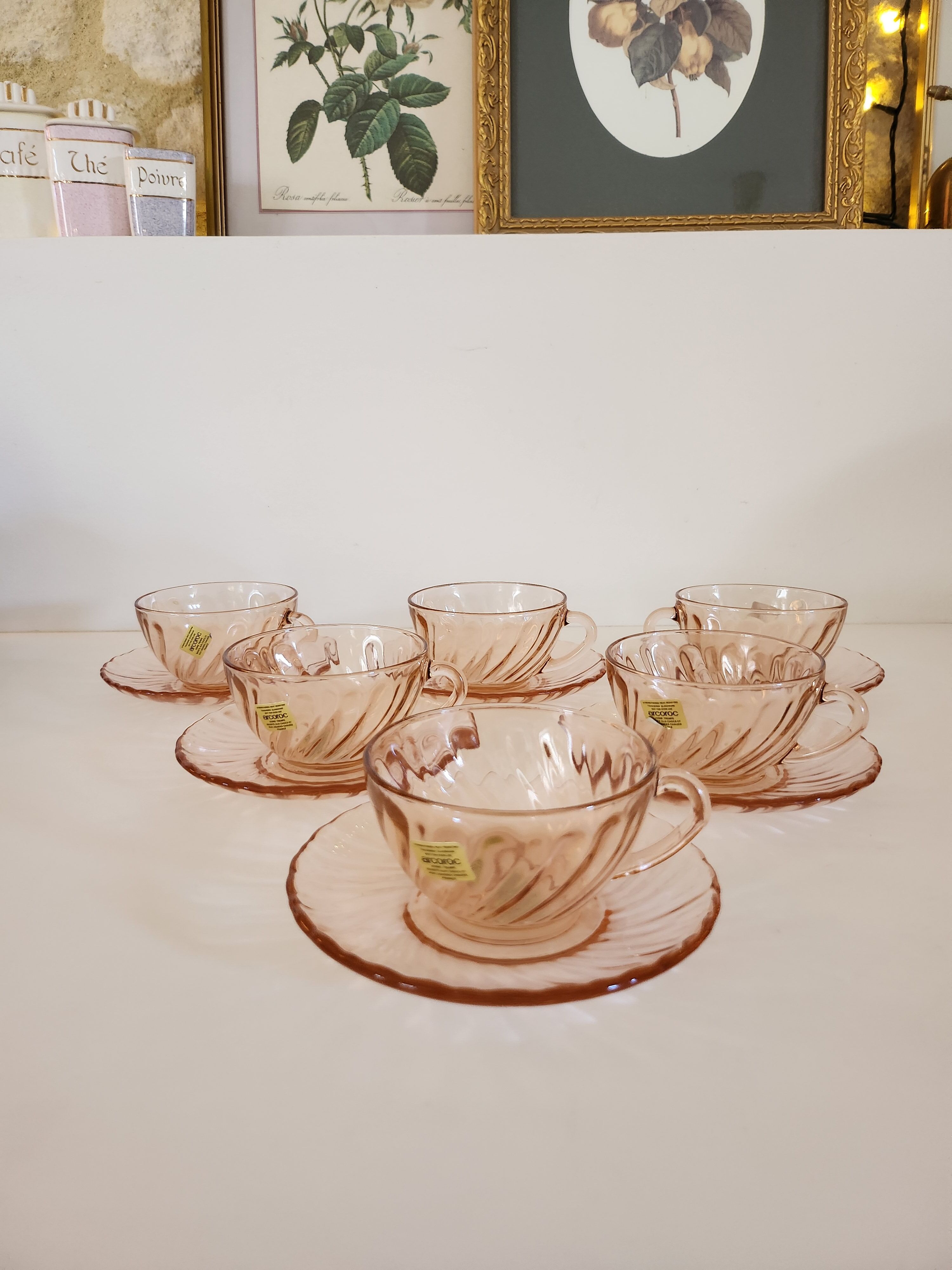 Set 6 cups and new rosaline saucers