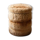 Cylindrical storage pouffe in faux fur 1970