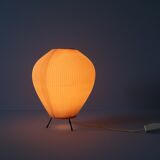 Cocoon lamp with pink pleated shade, 50's lighting