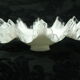 Toothed white opaline lampshade 30s