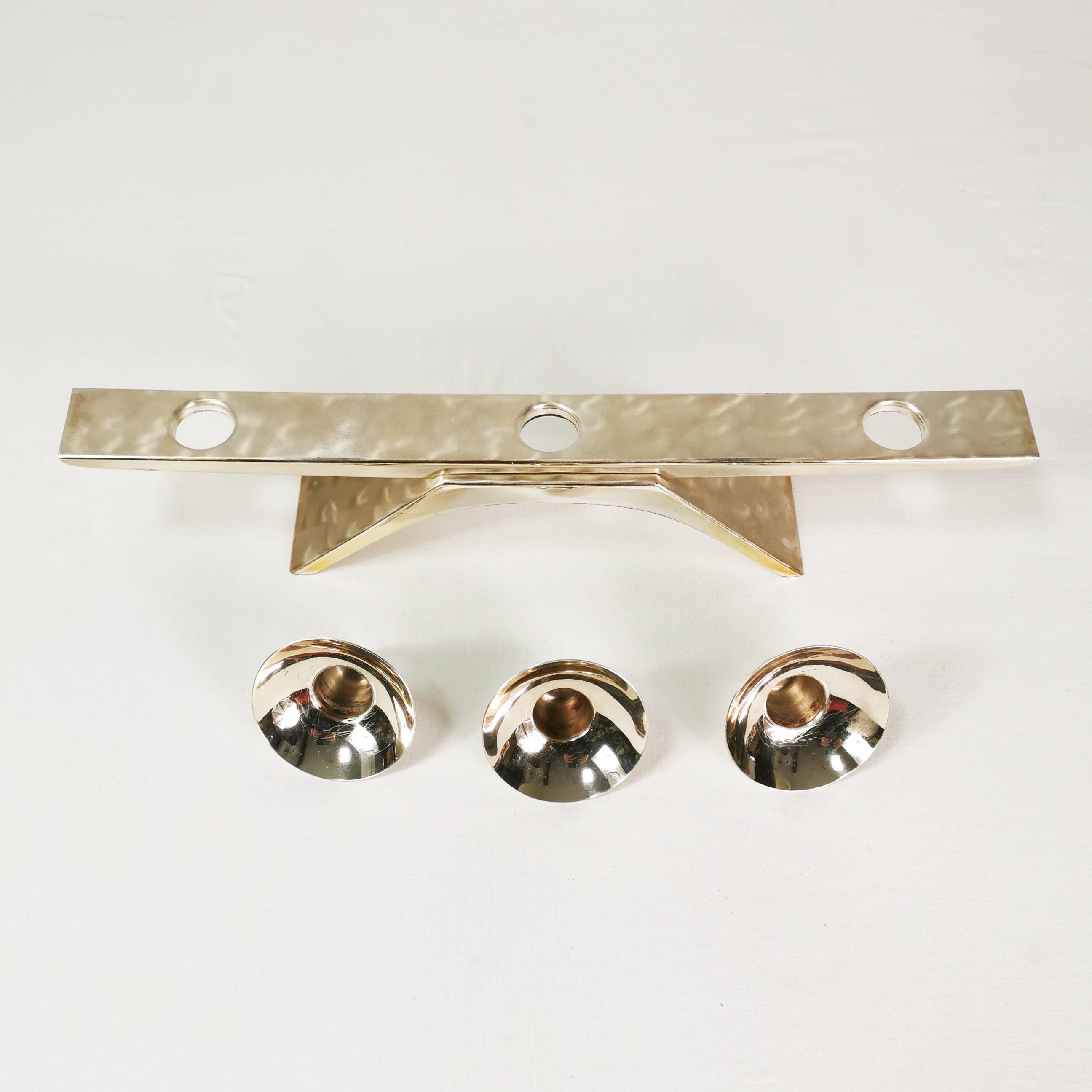 Mid Century Candlestick, WMF, designed by Kurt Radke, 1960s.