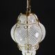 Venini Amazing Venetian Lantern in Murano Reticello Glass, 1950s