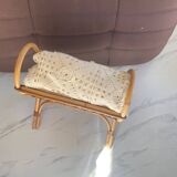 Old rattan magazine rack from the 70s