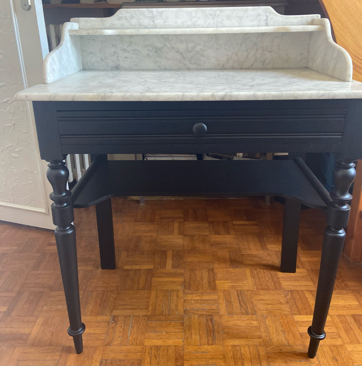 Toilet table with marble