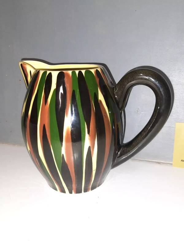Saint Clément Pitcher from the 50s - Colorful Pattern - Vintage and Antique