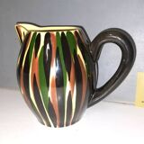 Pichet Saint Clément années 50 - Motif coloré - Vintage et ancien