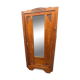 /Art Deco wardrobe with mirror in carved solid oak from the 20s/30s