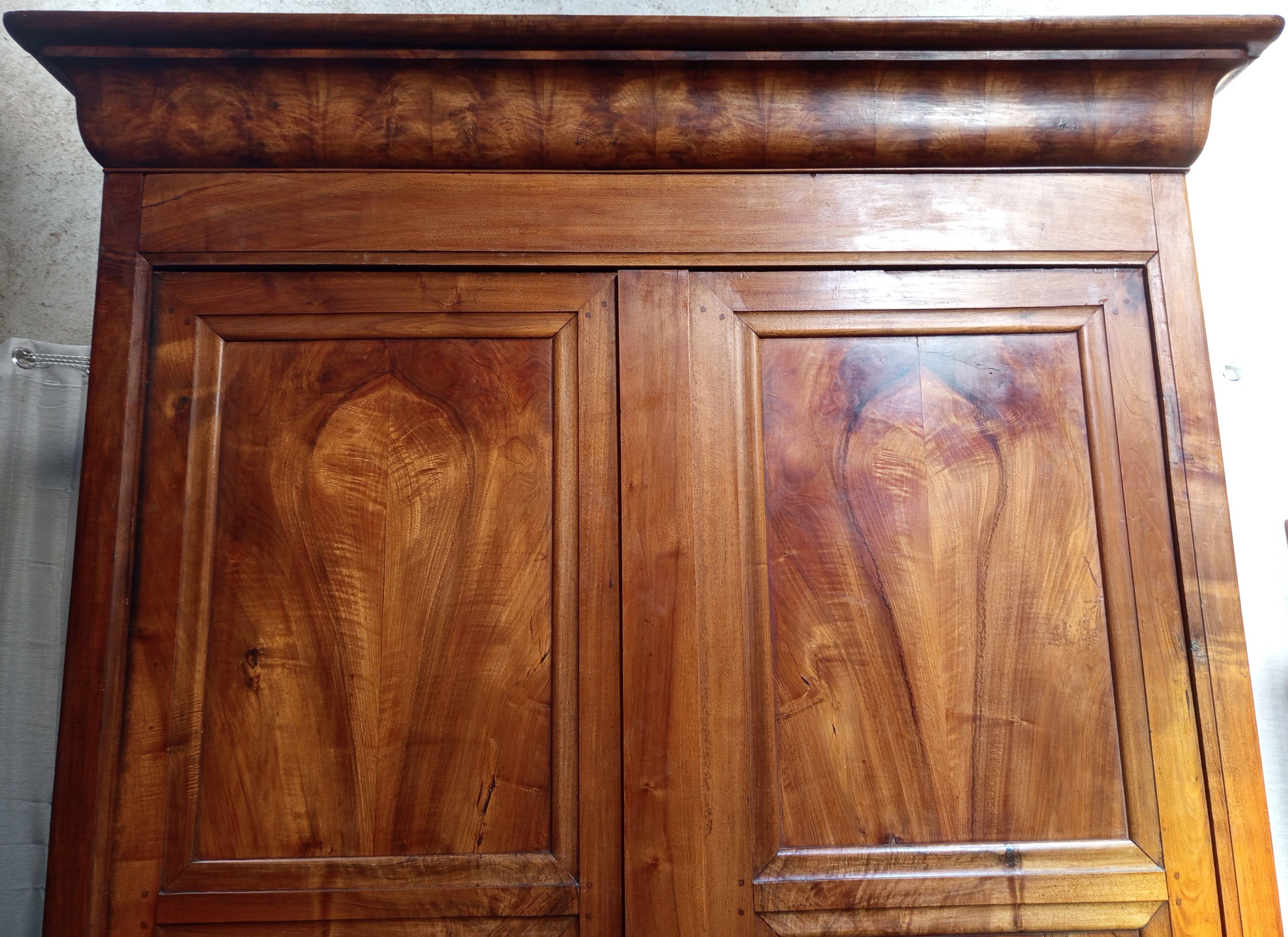 Louis Philippe period walnut wardrobe