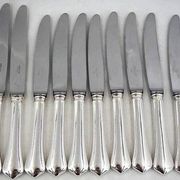 Ravinet d'Enfert, Ercuis Brantome set of 20 knives, 10 dinner knives + 10 dessert knives.