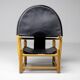 Piero Palange - G23 "Hoop" chair in Saddle black leather