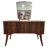 Mid-Century Dressing Table with Zebrano Wood Veneer from Morris of Glasgow, Scotland 1950s