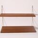 Pair of vintage Danish teak shelves 1960