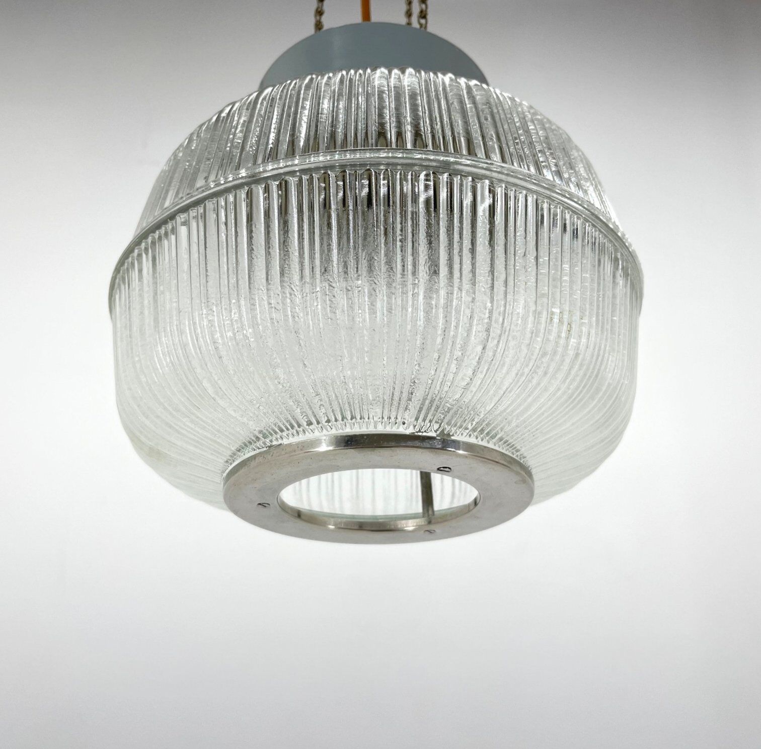 1960's Glass & Metal Pendant, Czechoslovakia