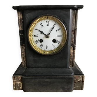 Antique black marble clock from the Napoleon III period