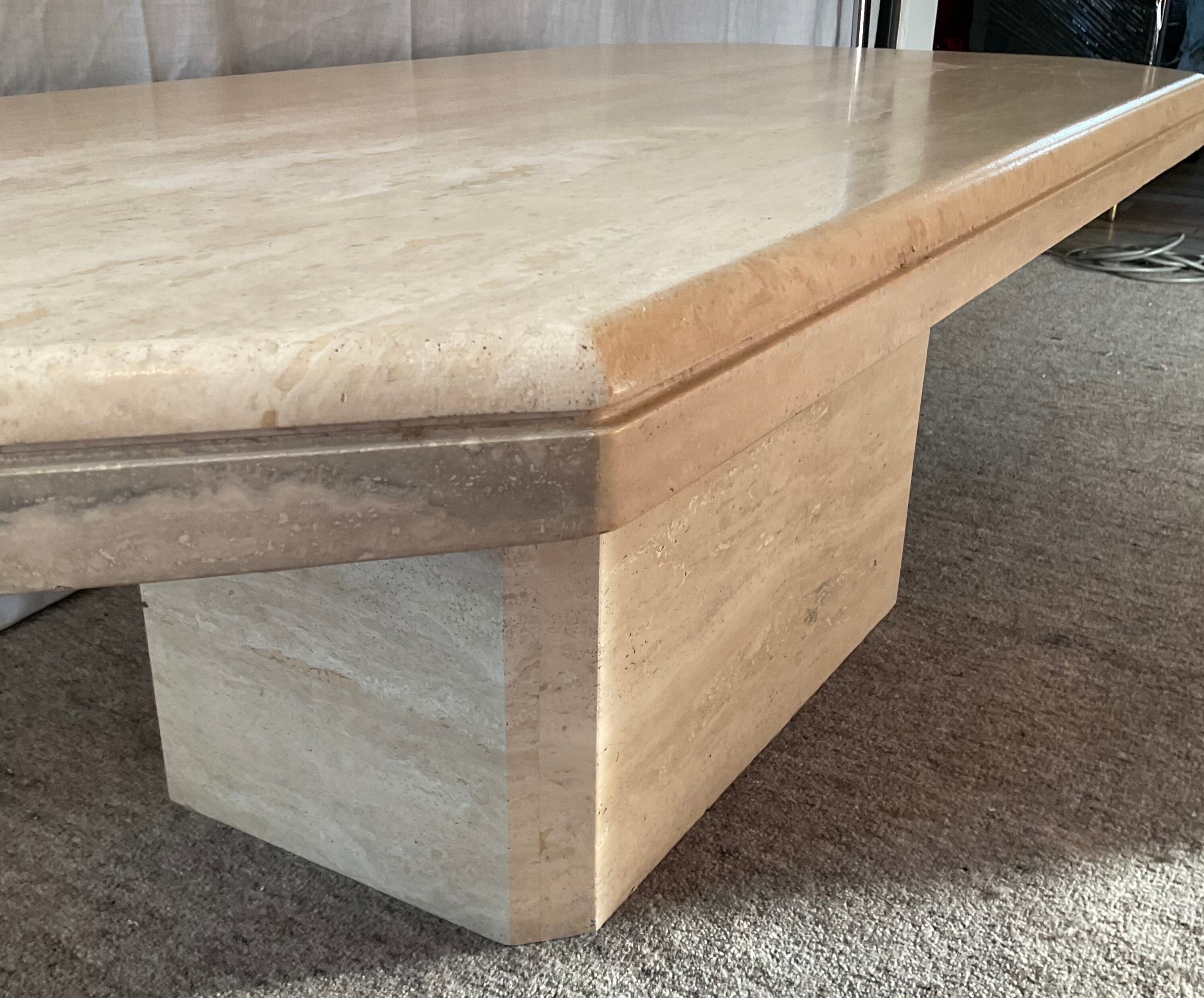 Travertine coffee table from the 70s