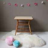 Table rotin vintage
