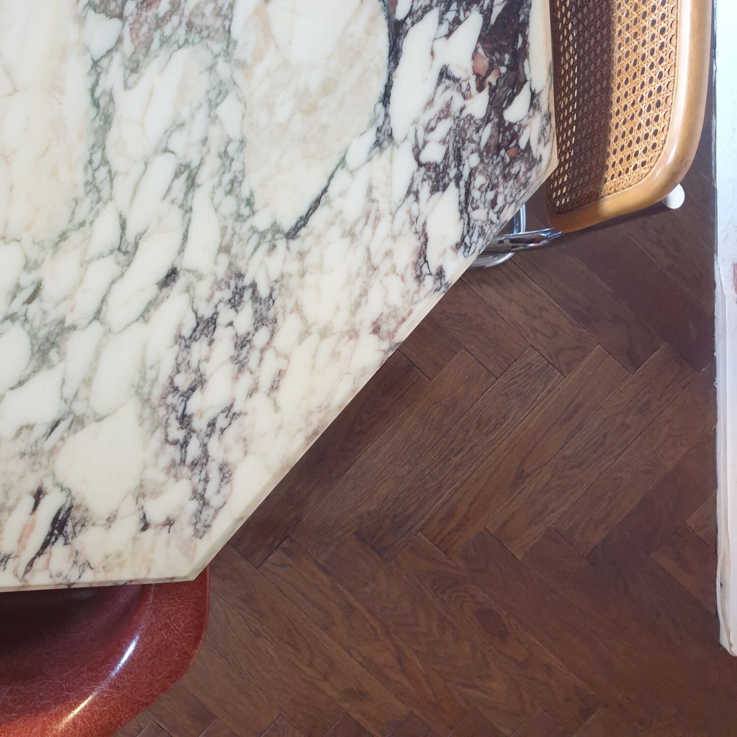 Table à manger en marbre Roche Bobois vintage 70