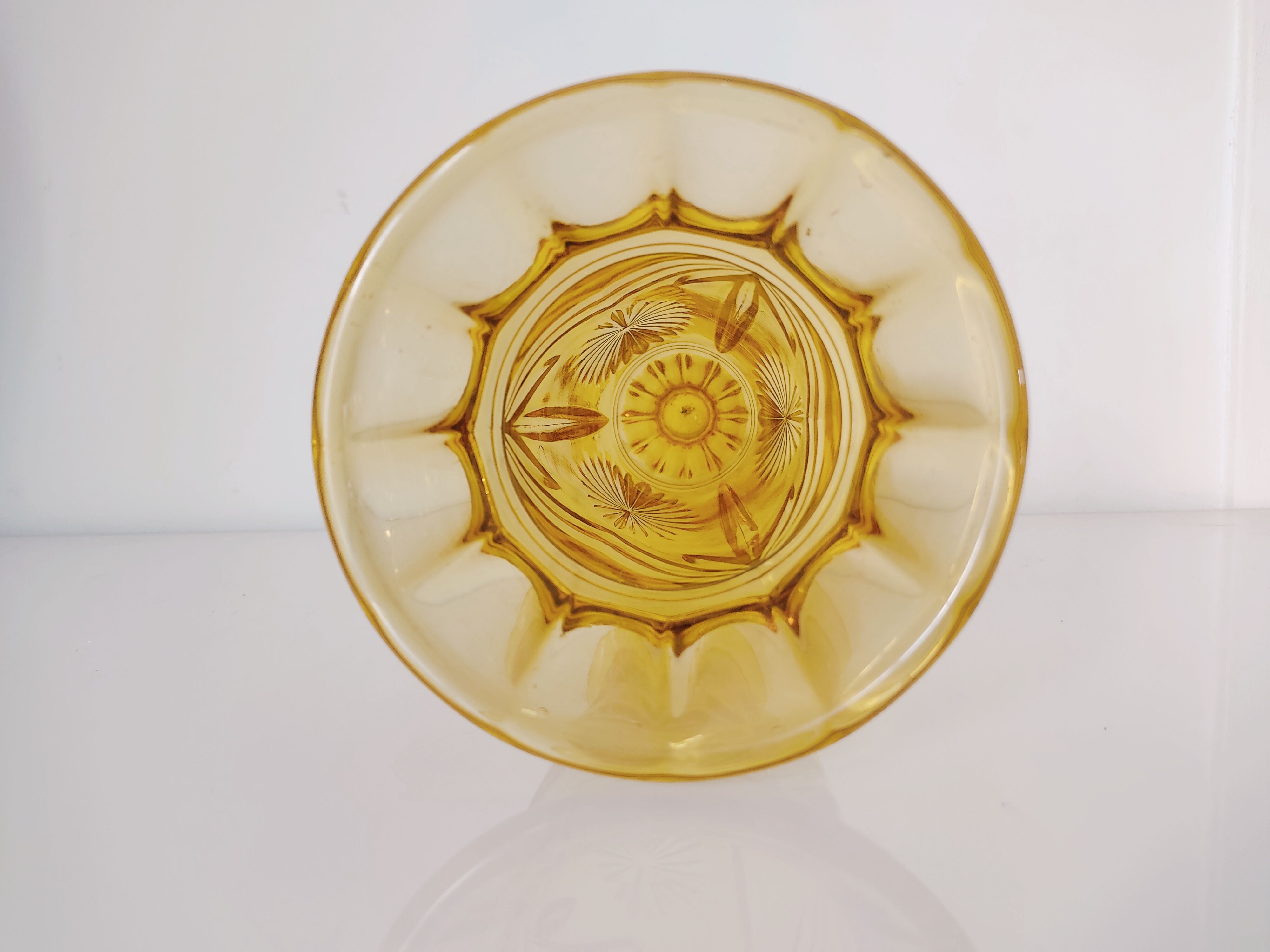 Orange glass vase