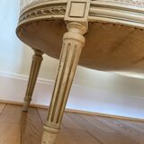 Louis XVI ivory and gold basket bench