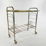 Hi_Fi furniture, brass and black velvet, circa 1970
