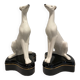 Paire de lévriers en porcelaine Fitz & Floyd