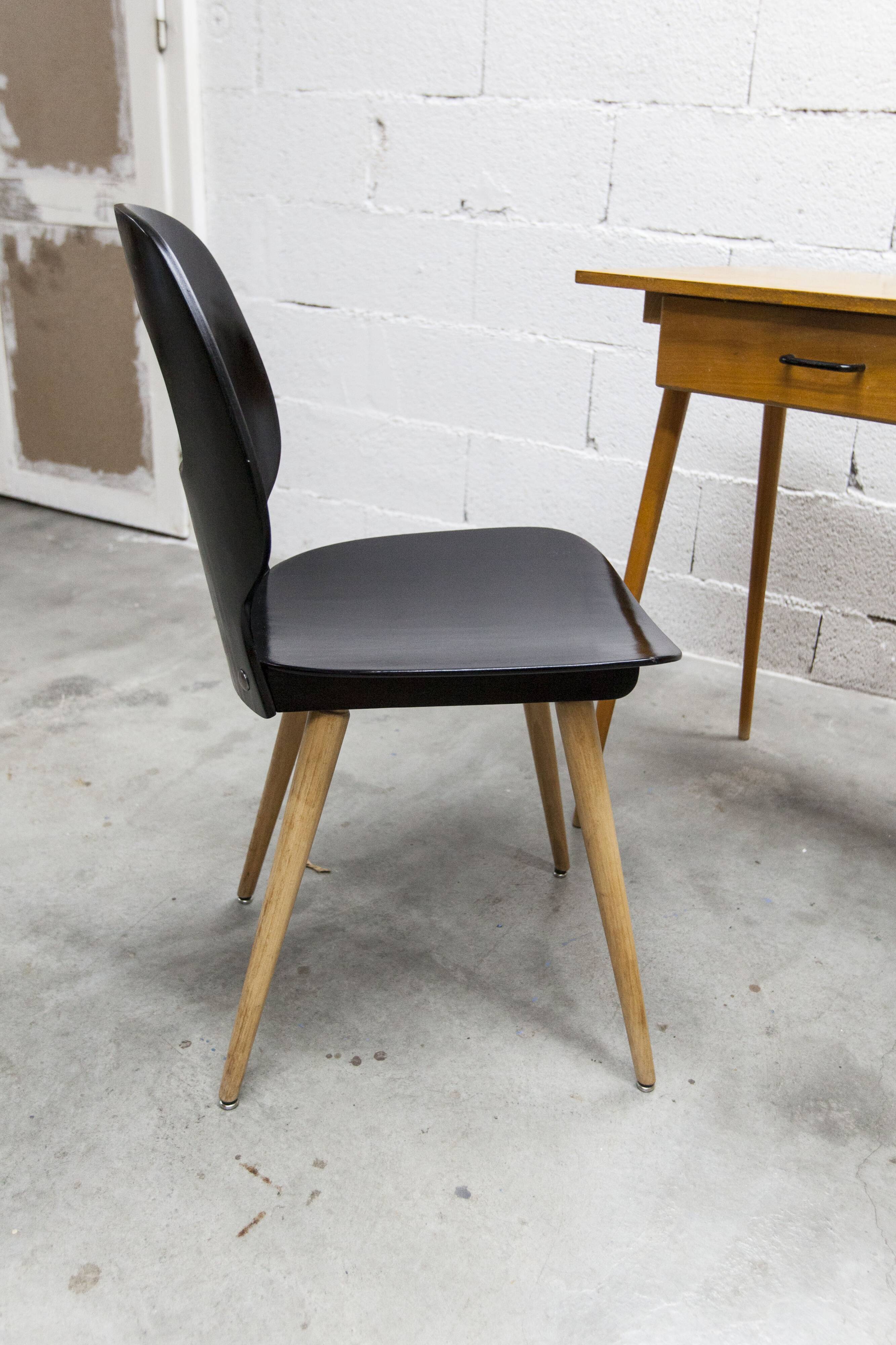 Ensemble bureau et chaise "Oeil" Baumann 1960