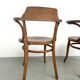 Paire de Fauteuils de Bureau Thonet – Hêtre Courbé & Assises Pyrogravées